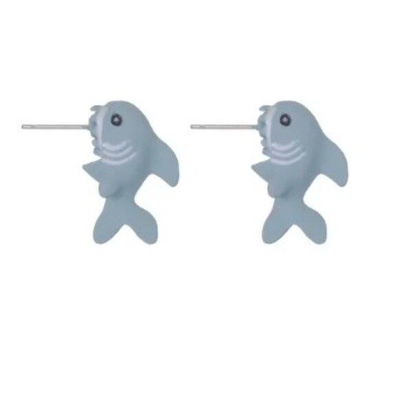 Brand New, Never Worn Cute Shark Earrings for the Beach - Picture 2 of 2